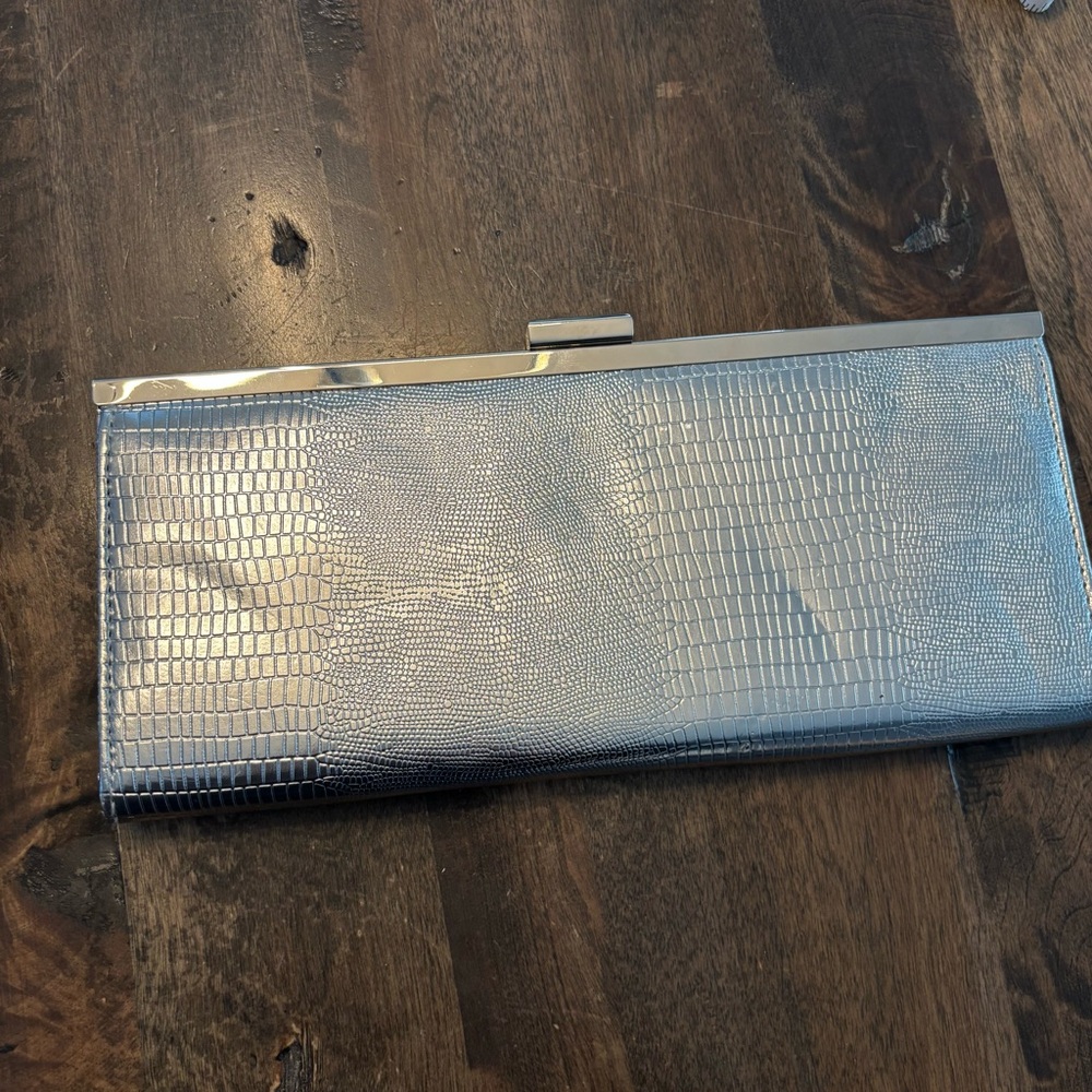 Style & Co. Shimmering Silver Clutch